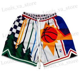 Heren shorts High STRT Retro Nieuwe Drawring Basketball Shorts Heren Summer Outdoor Running But KN Sports Quarter Pants T240419