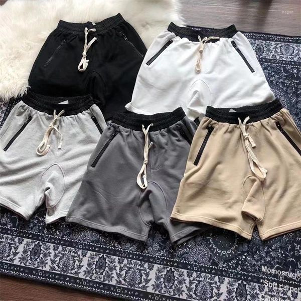 Shorts pour hommes Hiphop Street Pantalons amples Hommes Femmes Vêtements Taille élastique Cordon de serrage Poche à glissière Sports