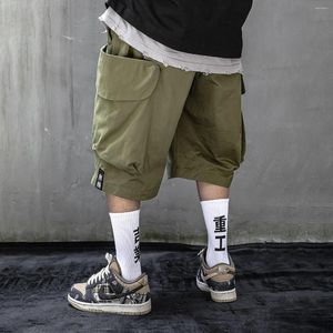Shorts pour hommes Hop Hip Cargo Hommes 2022 Tactique Streetwear Lâche Baggy Été Multi Poches Longueur Au Genou Pantalon Court