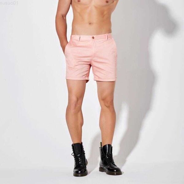 Shorts pour hommes Hot Man Shorts d'été décontractés Couleur rose et verte L230719