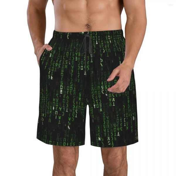 Pantalones cortos para hombre Hylian Matrix Beach Fitness Traje de baño de secado rápido Funny Street Fun 3D