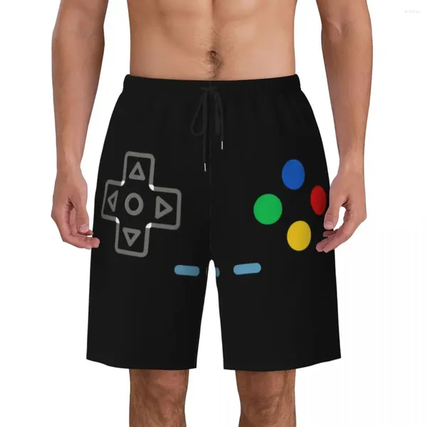 Pantalones cortos para hombres I Am Always In Control Boardshorts Hombres Tablero de secado rápido Videojuego Controlador de juegos Bañadores Trajes de baño impresos