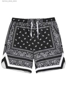 Shorts masculins Styl Indian Totem Print Summer Ments Shorts de natation à sec rapide Pantalon de plage décontracté surdimensionné