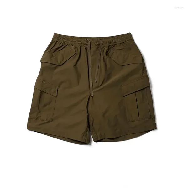 Shorts pour hommes, Style fonctionnel japonais, imperméable, multi-poches, tendance, loisirs, couleur unie, pantalon ample d'été