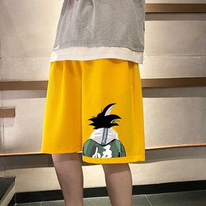 Heren shorts Japanse anime print voor heren zomer casual kleding tiener baggy basketbal joggerhaas gym korte broek Harajuku streetwear G221012