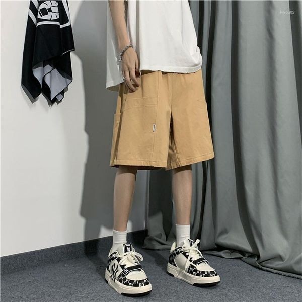 Pantalones cortos para hombre Estilo casual japonés Cargo Summer Street Loose Sport Pantalones de cinco piezas de moda y versátiles Jorts