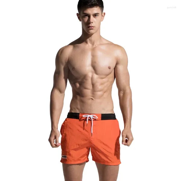 Pantalones cortos para hombres JD23 Naranja Blanco Azul Sexy Hombres Playa Nadar Calzoncillos Bikinis Verano Surf Deportes Traje de baño Natación Trajes de baño