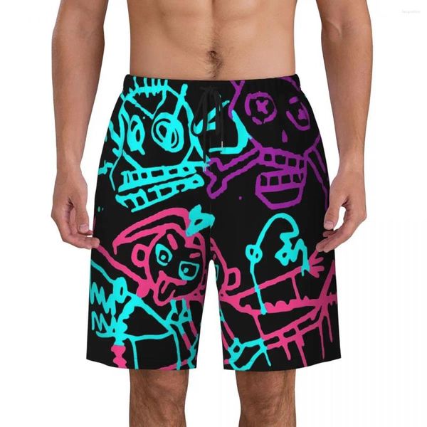 Pantanos cortos masculinos Jinx Monkey Graffiti Print Men Batón de natación Batio de traje de traje de traje de traje de traje de traje de traje de traje de traje de traje de traje