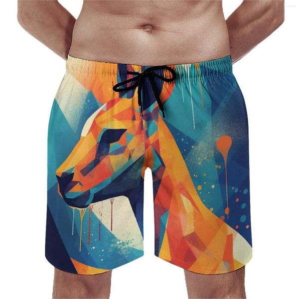 Pantalones Cortos para Hombre Tablero De Canguro Abstracción Ilustración Casual Playa Pantalones Cortos Hombres Diseño Deportes Fitness Secado Rápido Bañador Regalo