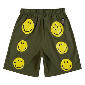Heren Shorts Kapital Pingtian Honggao Street Mode BR Losse Heren en Dames Casual Smiling Face Shorts