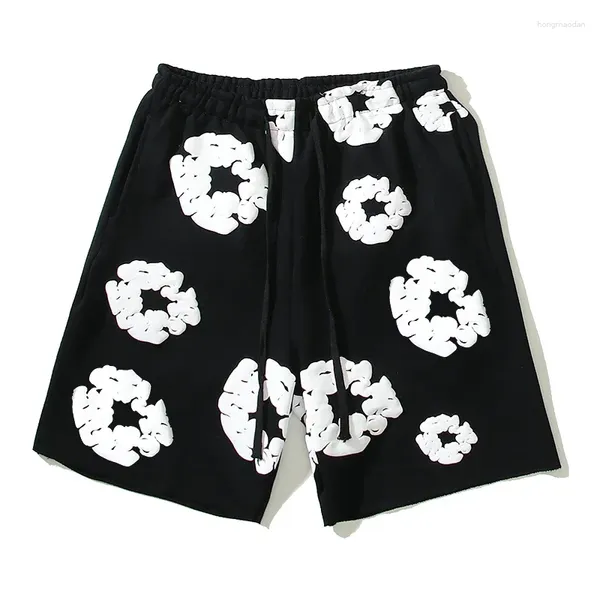 Shorts pour hommes Kapok Foam Summer Hfor Hommes et femmes Harajuku Cordon Casual Terry Cinq Points Pantalons de survêtement Hip Hop Lâche Y2K