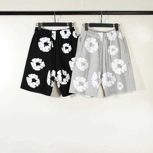 Heren shorts Kapok schuim zomers shorts hefor mannen en vrouwen Harajuku Trapstring casual wol vijf punt joggingbroek hiphop losse y2k shorts J240409