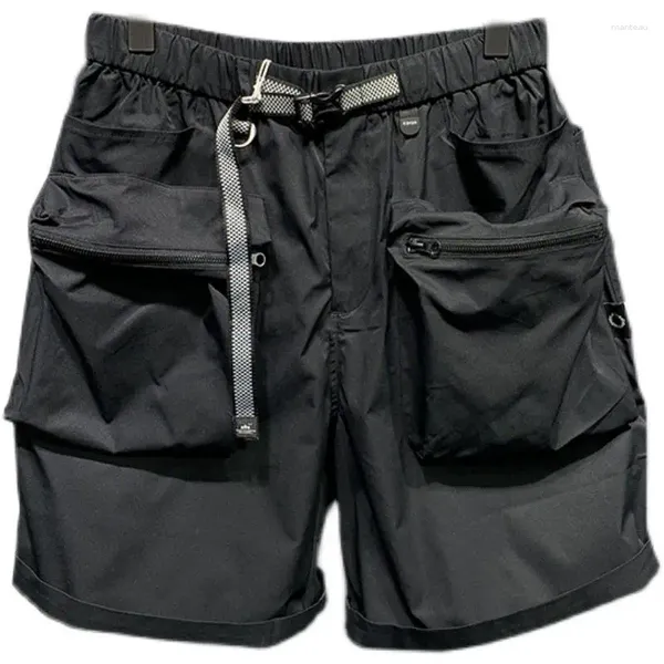 Shorts pour hommes coréens grandes poches multiples été vêtements de travail simples Harun demi-pantalon surdimensionné fermeture éclair mince Cargo hommes sous-vêtements