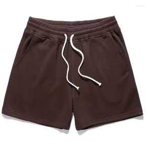 Shorts pour hommes Style coréen Mode Hommes Solide Couleur Cordon Coton Slim Fit Cargo Vêtements Porter W15