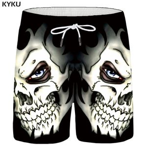 Shorts pour hommes KYKU Skull Shorts Hommes Noir Space Cargo Shorts Gothique Hawaii Beach 3d Print Shorts Casual Hip Hop Hommes Pantalons Courts Été Mâle 230615