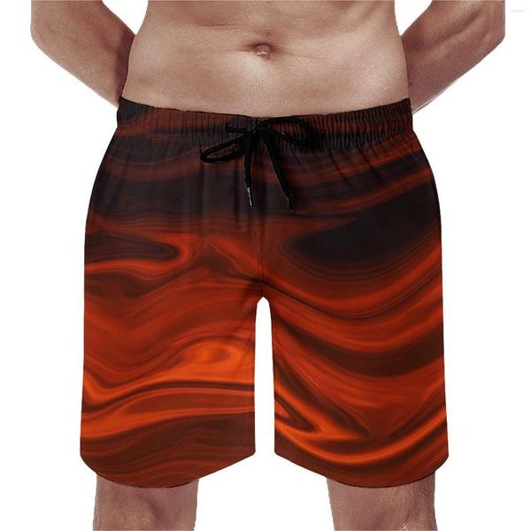 Short pour hommes Liquid Fire Gym Summer Abstract Print Running Beach Pantalons courts Hommes Séchage rapide Casual Imprimé Oversize Maillot de bain