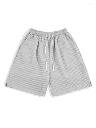 Pantalones cortos para hombre Mafokuwz Summer Big Pants Waffle Sports Men's Plus Size Grunge Simple Casual Half Pantalones Urban Streetwear