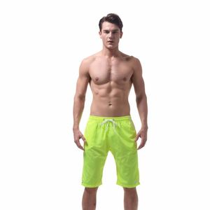 Short homme Boxer Long mode hommes-shorts haute qualité décontracté plage maillot de bain garçon en noir bleu vert Orange rouge 2611