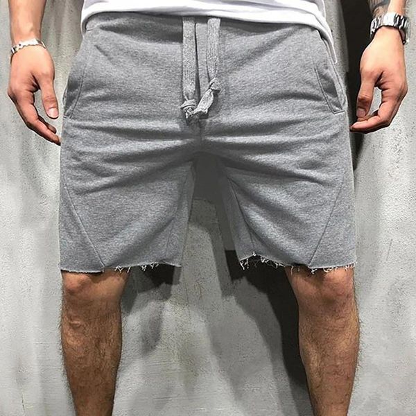 Shorts pour hommes Mâle Casual Mid Taille Pantalon Solide Splice Athletic Wear Sweat Court Grand et Grand Hommes Hommes Basketball