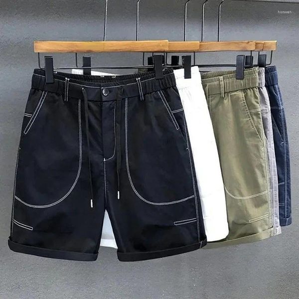 Pantalones cortos para hombres Pantalones cortos masculinos con bolsillos Cremalleras enrolladas Cargo Azul Secado rápido en pantalón 2024 Personalizar Verano XL Baggy