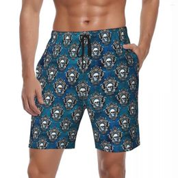 Herenshorts Heren Board Gothic Skull Hawaii Zwembroeken Hipster Modern Sneldrogend Surfen Trendy Grote Maat Strand Korte Broek