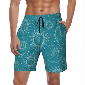 Shorts pour hommes Homme Board Vintage Sun Stars Céleste Casual Maillot de bain Teal Magic Fast Dry Running Beach