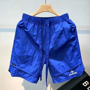Pantalones cortos para hombres Hombre Pantalones cortos Entrenamiento para hombres Deportes Secado rápido Naranja Bordado Gimnasio Vintage Estilo coreano Y2K 3 cuartos Casual