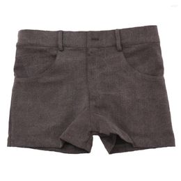 Shorts pour hommes Mans été taille moyenne jean pantalon en denim décontracté lin serré coupe ajustée style élastique maigre petit pied droit boxeur