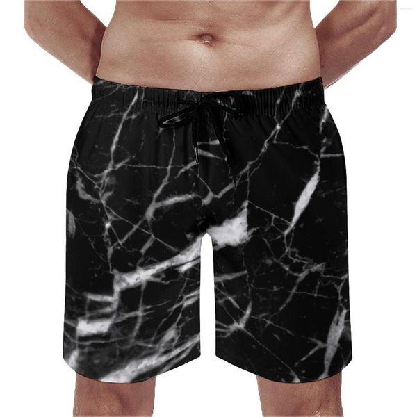 Shorts pour hommes Marbre Crackle Board Été Marbres naturels Graphiques Courir Pantalon court Hommes Séchage rapide Vintage Design Maillot de bain