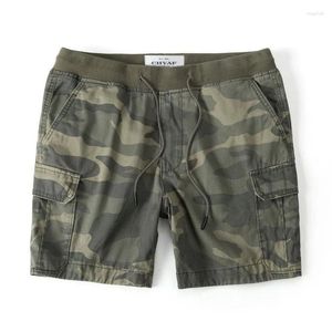 Men's Shorts Mcikkny Men Cargo Short Pants Multi Pockets Camouflage Outdoor Trousers For Male Loose Fit