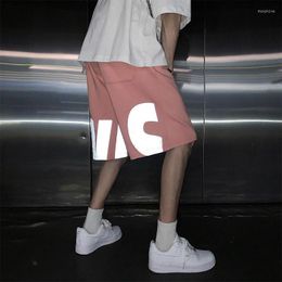 Männer Shorts Männer Casual Taste Hip Hop Streetwear Reflektierende Buchstaben Druck Kurze Hosen Jogger Sportswear Böden Männer