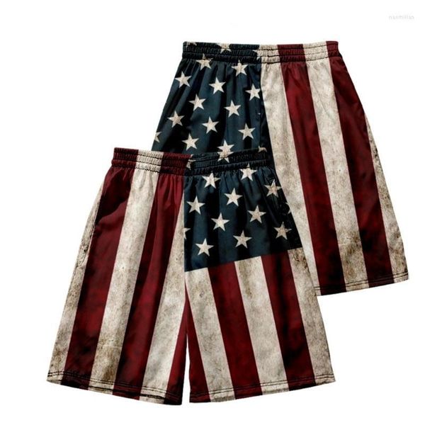 Shorts pour hommes Vêtements pour hommes Enfant Jour de l'Indépendance Drapeau Pentagramme Beach Board 4 juillet 3D Garçon Enfants Kimono Cinq Pantalons Naom22