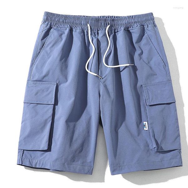 Shorts pour hommes Streetwear pour hommes avec cordon de serrage Sweat été décontracté Gym genou longueur pantalon Cargo court Y2K mode Baggy Bermudas Para Hombre