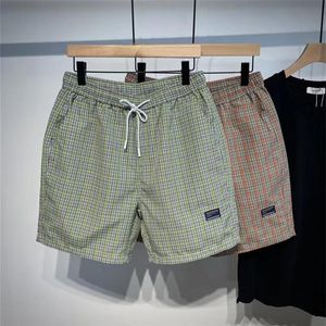 Shorts pour hommes hommes été plage Plaid hommes culottes vêtements d'extérieur décontracté 5 points pantalon lâche cravate mâle court droit vêtements hommes