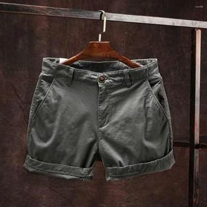 Shorts pour hommes Hommes Beach Casual Cargo avec poches à taille élastique Couleur unie pour l'été Streetwear
