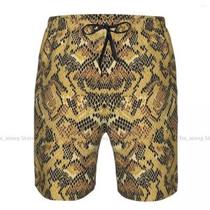 Pantalones cortos para hombres Hombres Playa Corto Secado rápido Tronco de natación Resumen Python Piel de serpiente Traje de baño Traje de baño Baño