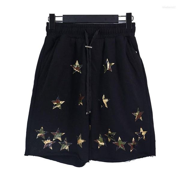 Shorts pour hommes Hommes Camouflage Brillant Star Couture Pantalon de survêtement noir Tenues Pantalons courts