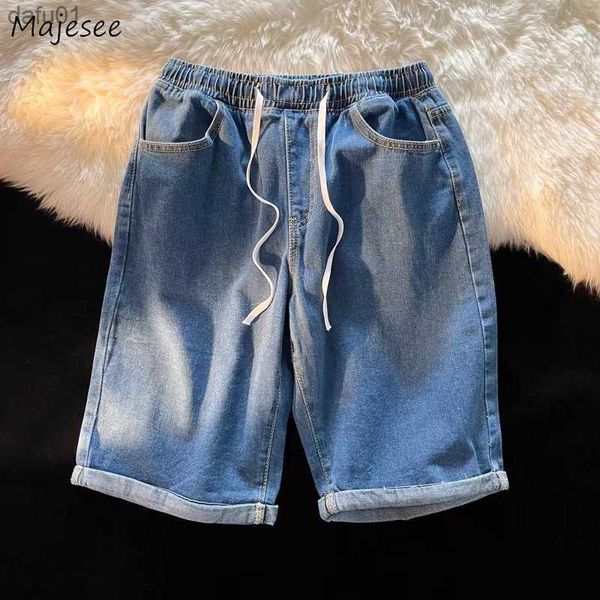 Shorts pour hommes Shorts décontractés pour hommes Conception Pantalon Bleu All-match Ulzzang Cordon Baggy Streetwear College Teens New Trendy S-3XL Multi Poches L230520