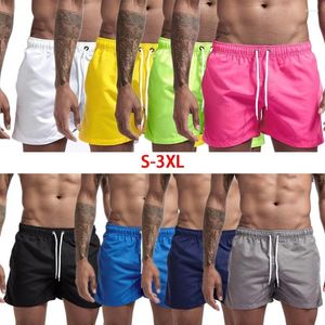 Pantalones cortos para hombres Hombres Casual Color Sólido Trajes de baño Niños Boxeadores Secado rápido Troncos de natación Surf al por mayor