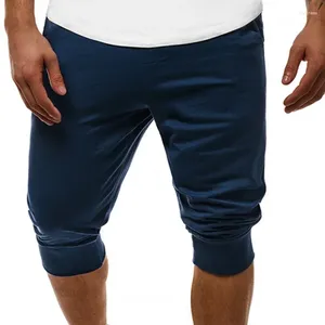 Shorts pour hommes Hommes Pantalons de survêtement décontractés Couleur unie Taille élastique pour Jogger Pantalon d'entraînement Vêtements