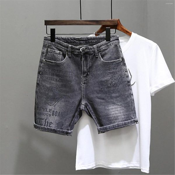 Shorts pour hommes Hommes Vêtements Mode Solide Couleur Poche Design Raccords Confortable Jean Vêtements Sexy Culotte Brillant Noir Pour