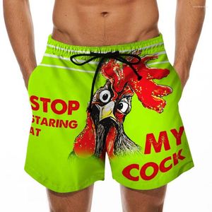 Heren shorts Men Drawstring Beach Fashion Special Cock Print Beer Festival Casual zomer Breathable Boardshorts