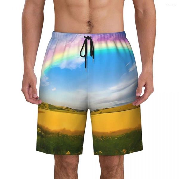 Pantalones cortos para hombres Hombres Gimnasio Moda Retro Hawaii Natación Troncos Cool Diversión Transpirable Surf Alta Calidad Talla grande Pantalones cortos