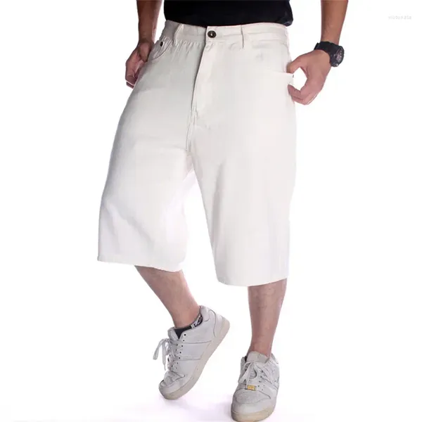 Pantalones cortos para hombres Hombres Hip Hop Denim Bordado Jean Verano Monopatín suelto para hombre