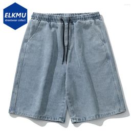 Short masculin Men lâche décontracté denim 2024 Summer vintage Blue Baggy Jeans masculin noir élastique Y2k