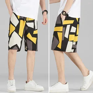 Shorts pour hommes Hommes Coupe décontractée Streetwear Sport d'été avec cordon élastique Taille Lettre Impression Poches pour actif