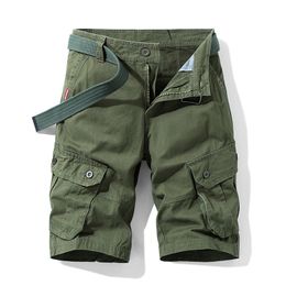 Pantalones cortos para hombre Cargo Short Summer Cotton Army Tactical Fashion Khaki Multi-bolsillo Casual Short Pants Loose Military Shorts Men 230511