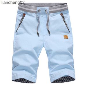 Shorts pour hommes Shorts pour hommes Hot 2022 Summer Casual Cotton Fashion Style Boardshort Bermuda Male Drawstring Taille élastique Culotte Shorts de plage W0408