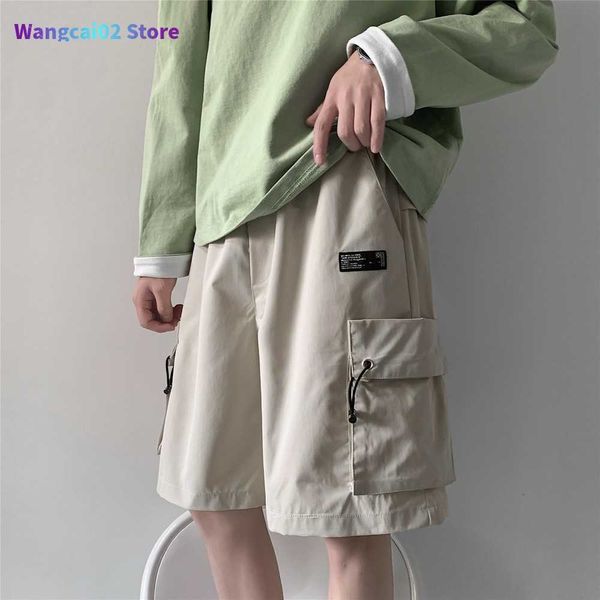 Shorts pour hommes Shorts pour hommes Loose Summer Japsn Style Large Cuff Borad Jogger Streetwear Avec De Grandes Poches Pantalon De Travail 022023H