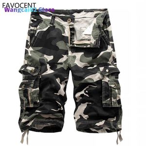 Shorts pour hommes Shorts pour hommes New Cargo Top Design Camouflage Militaire Armée Kaki Homme Vêtements D'été Hip Hop Casual Camo 022023H